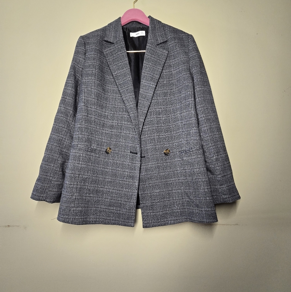 Mango Women's Oversized Gray Blazer Size L